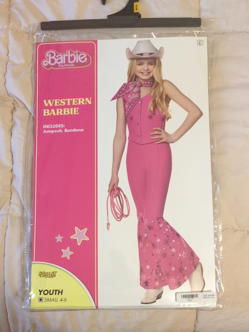 Barbie Pink Western Cowgirl Jumpsuit with Bandana